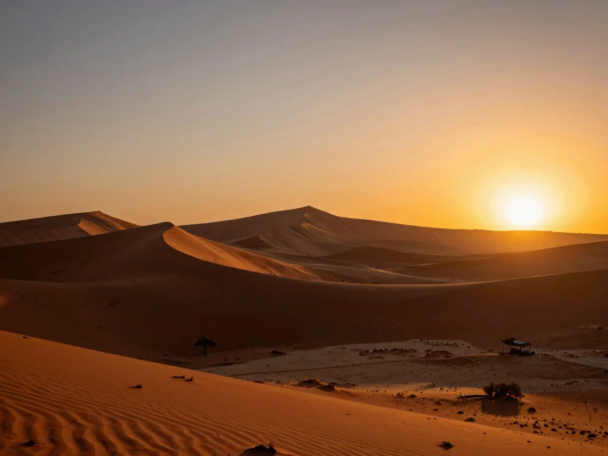 Luxury canvas fly-camp illuminated under night skies in the Namib